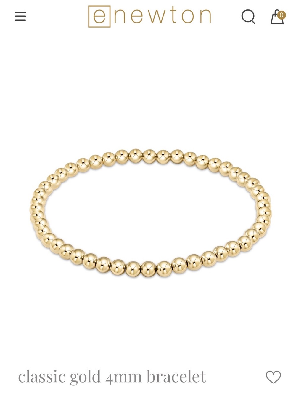 enewton Gold Beaded Bracelet 4mm